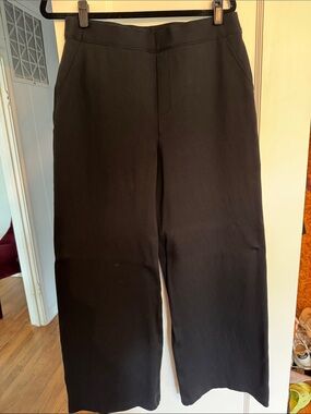 SPANX Ponte Black Wide-Leg Dress Pants - TALL XL
